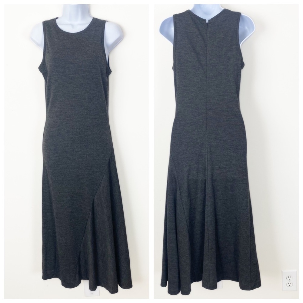 MICHAEL KORS Grey Long Stretchy Knit Dress Size Small Cocktail Career Wedding